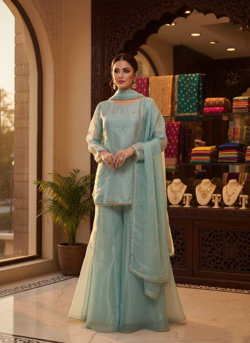 Fancy Embroidered Palazzo  Party wear Suits