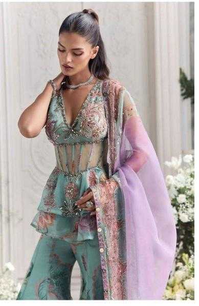 Faux Georgette Indo Western  Party Wear Dress