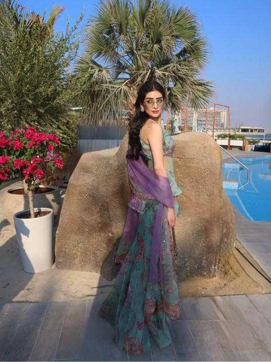 Faux Georgette Indo Western  Party Wear Dress