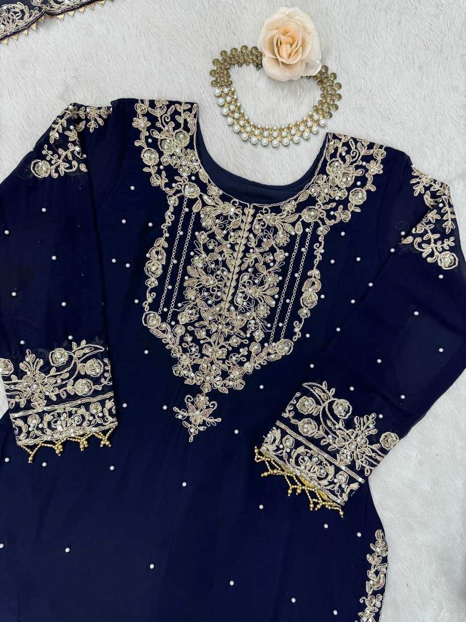 Faux Georgette Sharara Salwar  Party wear  Suits