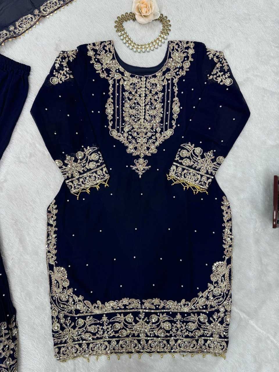 Faux Georgette Sharara Salwar  Party wear  Suits