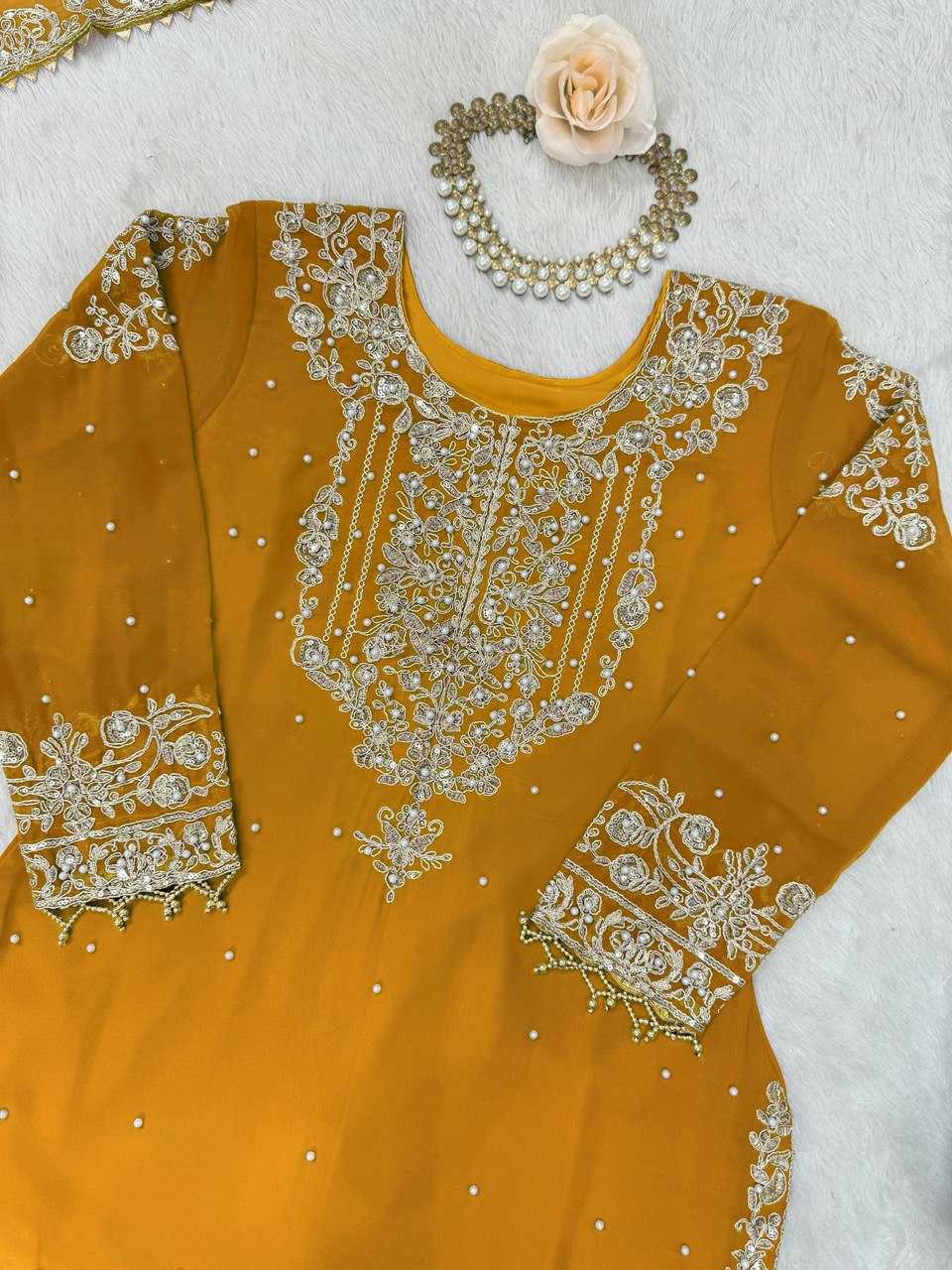 Faux Georgette Sharara Salwar  Party wear  Suits