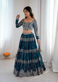 Faux Georgette Designer Bridal Lehenga | Wedding Collection | Heavy Embellishment & Fully Stitched | M to XXL
