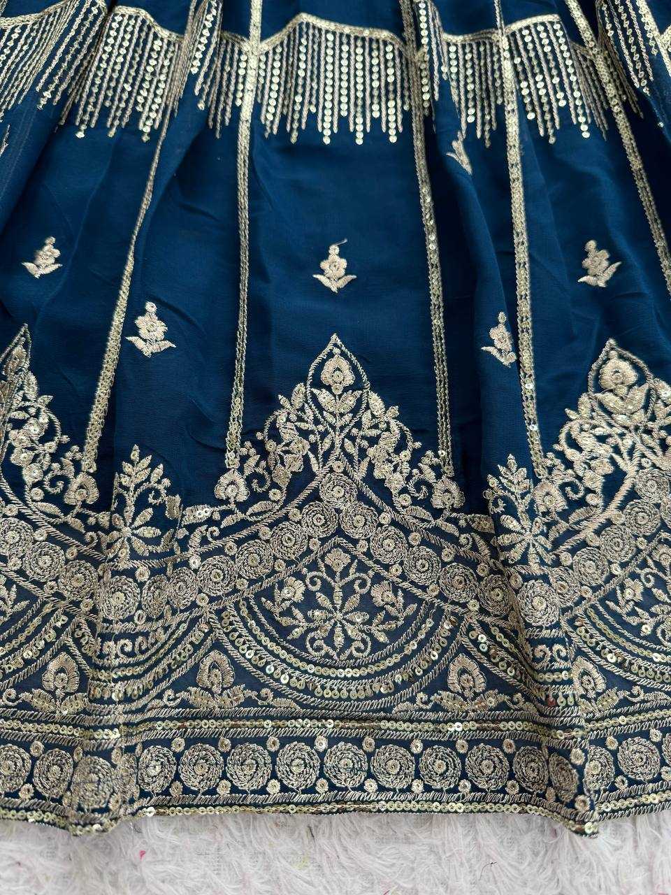 Faux Georgette Designer Bridal Lehenga | Wedding Collection | Heavy Embellishment & Fully Stitched | M to XXL