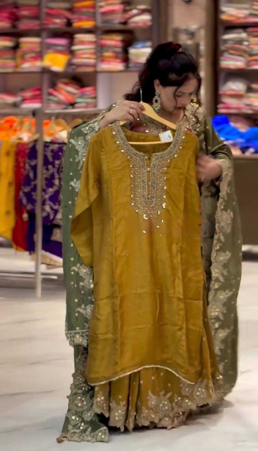 Fendy Silk Embroidery Sharara Suit | Real Thread Work & Micro Cotton Lining | 3-Piece Fully Stitched Ethnic Wear | M to XXL