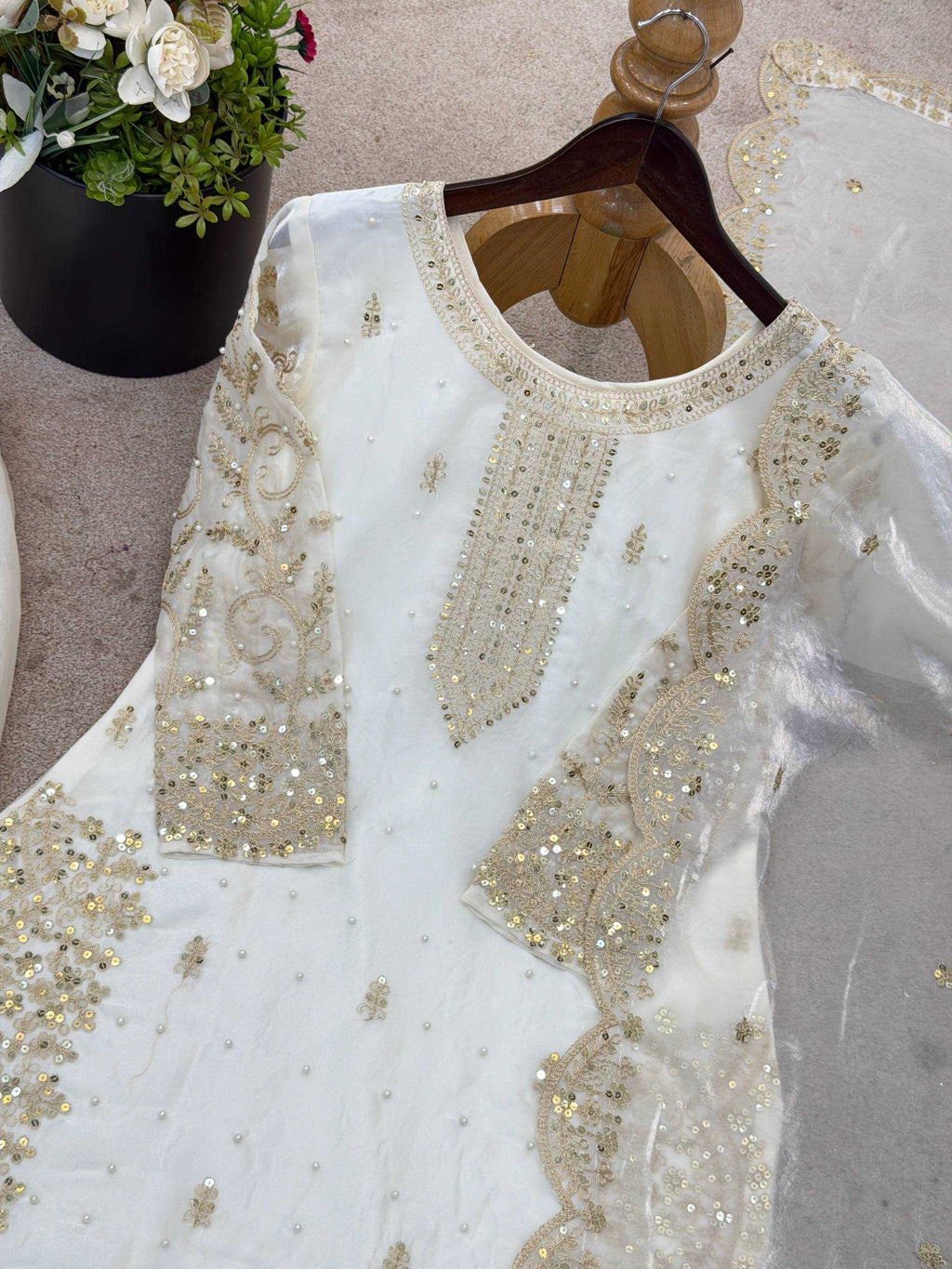 Fendy Silk Heavy Embroidery Palazzo Suit | Designer Thread Work & Micro Cotton Lining | 3-Piece Fully Stitched Ethnic Wear | M to XXL