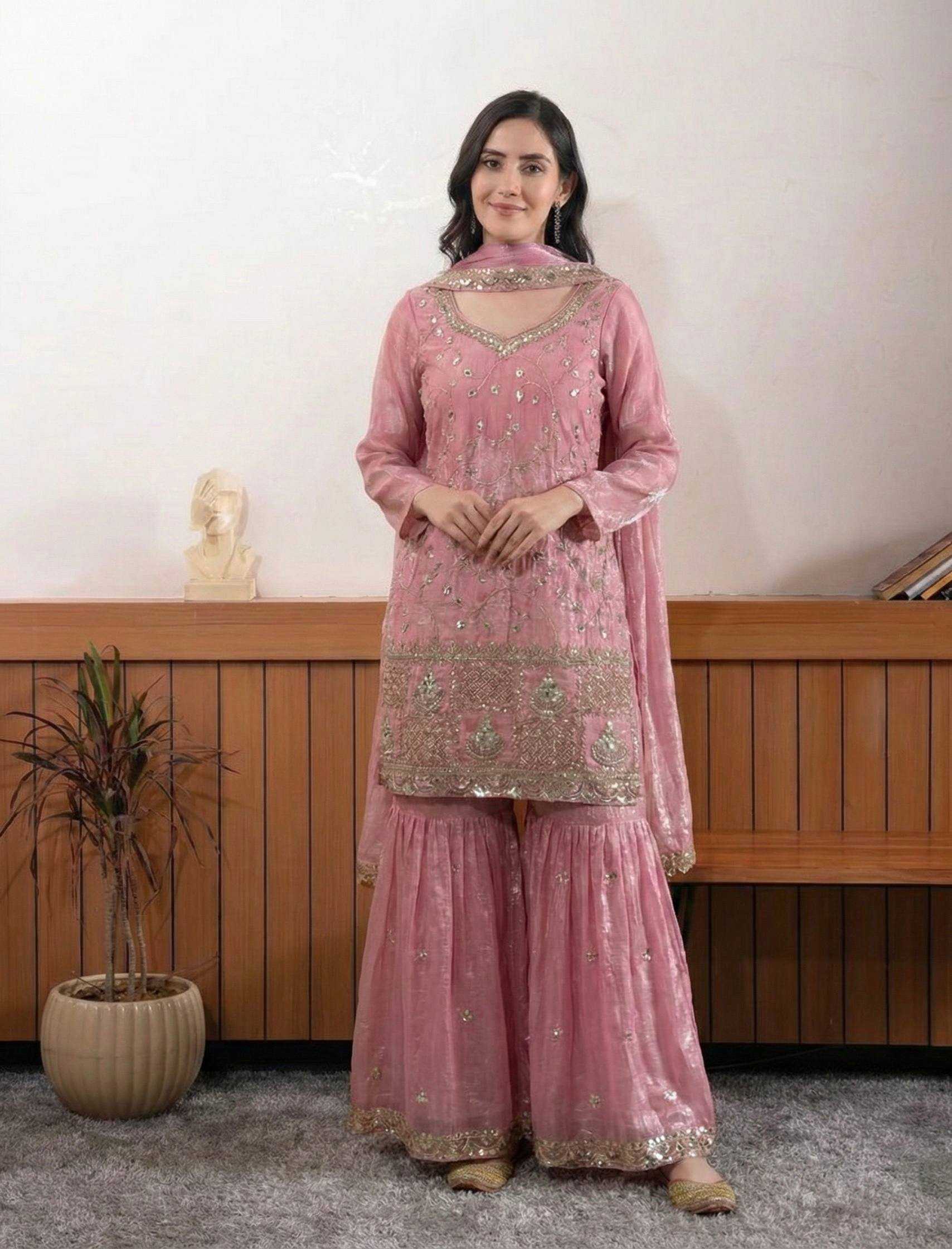 FENDY  Embroidery  Sharara Salwar Suit