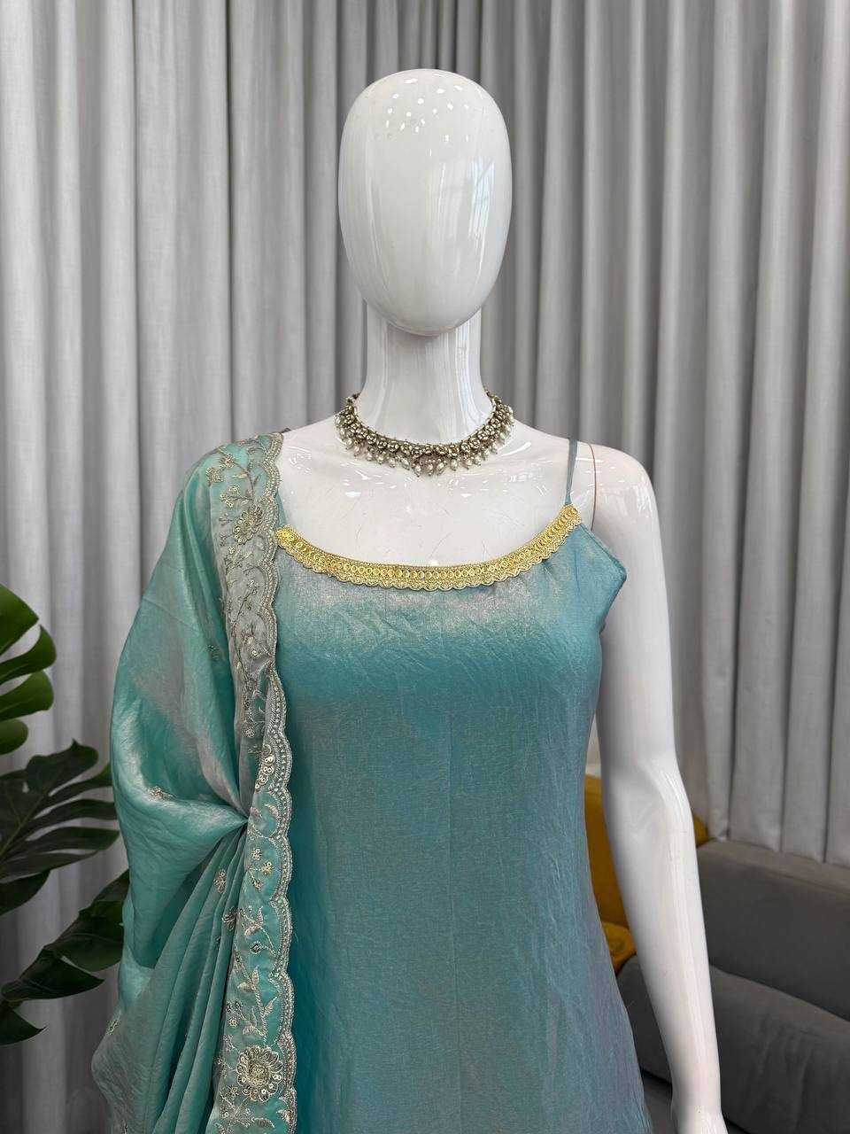 Fendy Silk Designer Palazzo Suit | RIN162 Premium Party Wear Collection | 3-Piece Fully Stitched Ethnic Wear | M to XXL