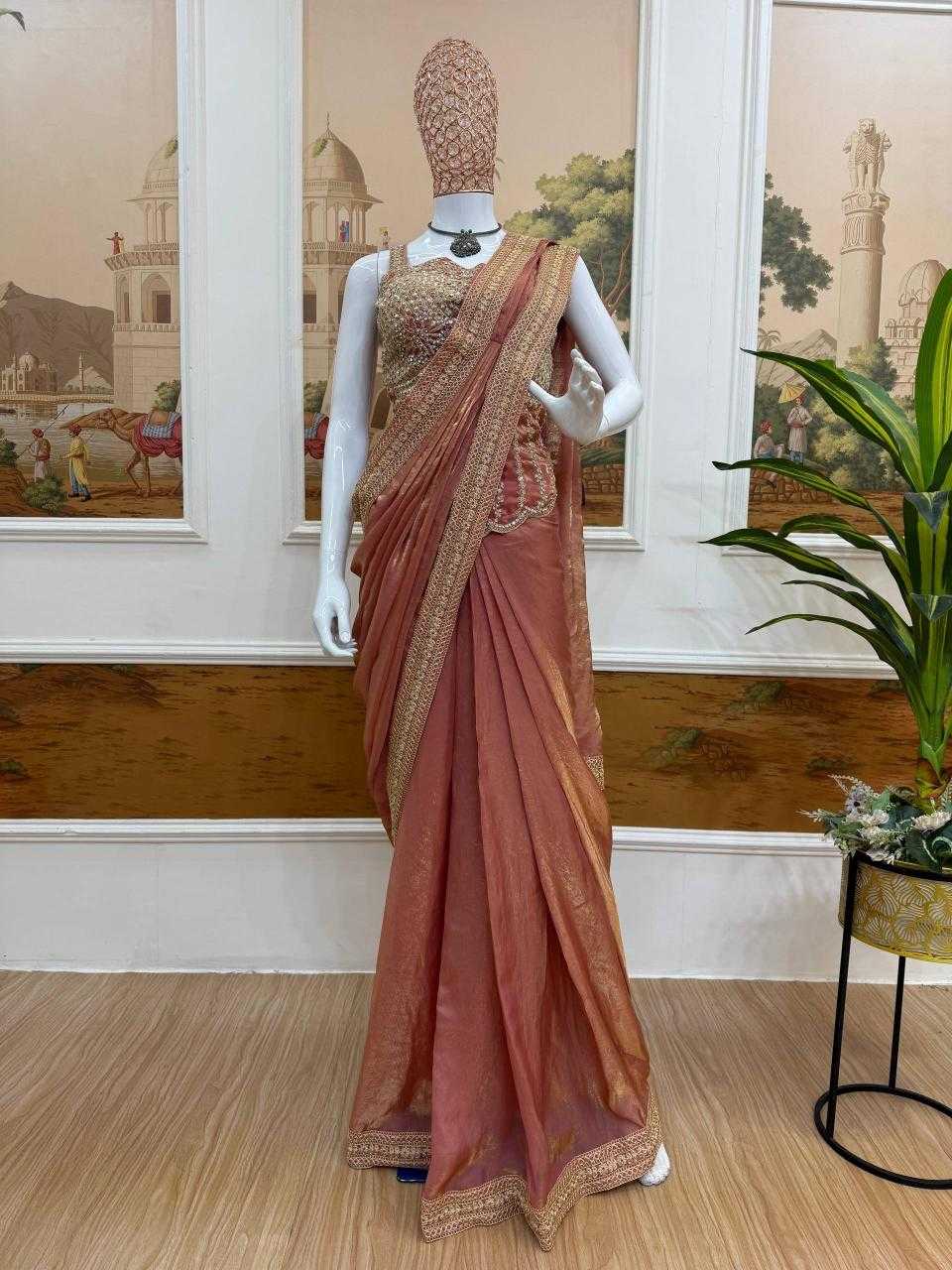 FENDY Satin   Ready To Wear  Party Wear Fancy Saree