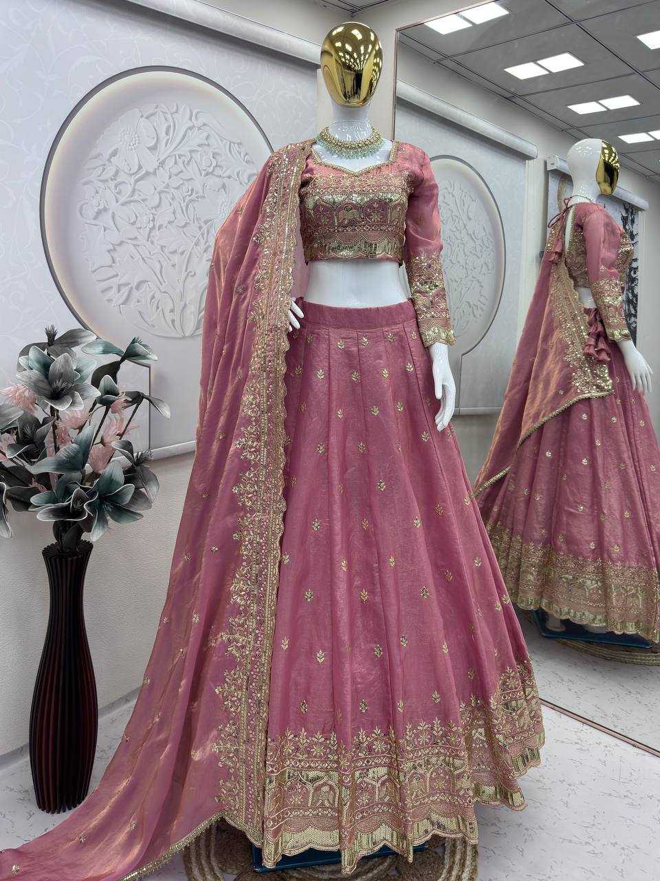 FENDY Silk Designer Lehenga