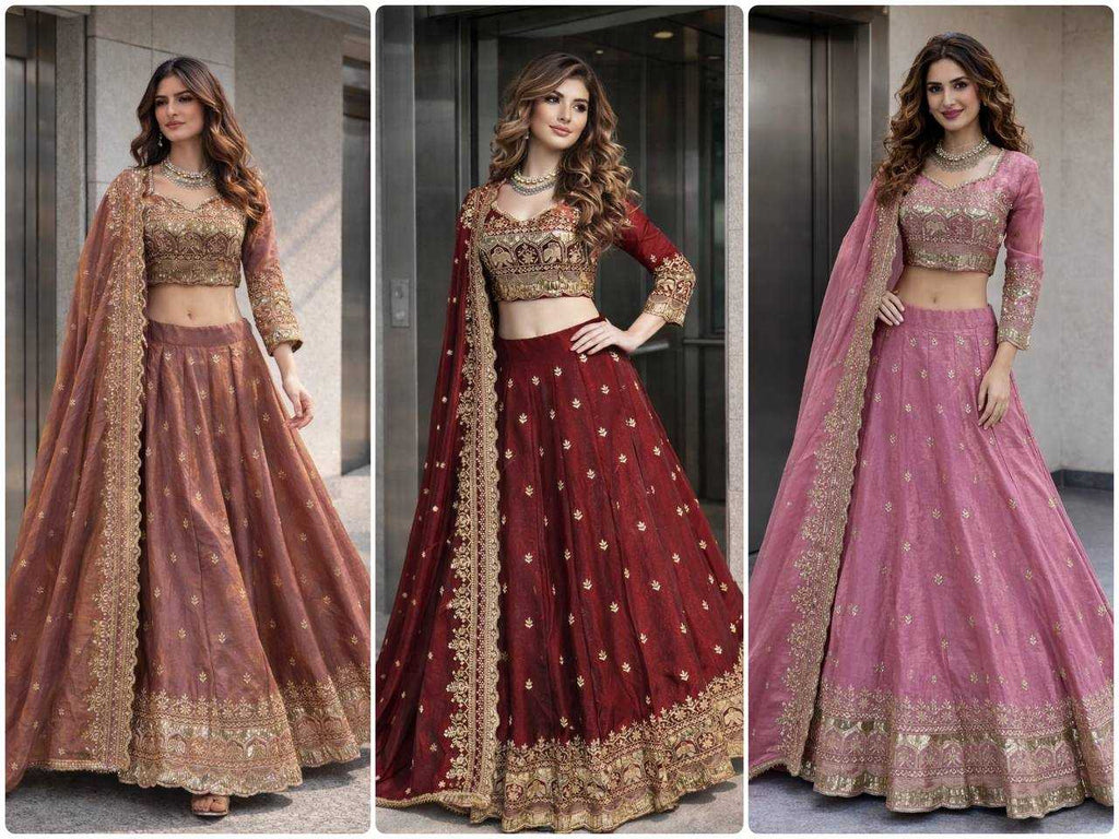 FENDY Silk Designer Lehenga
