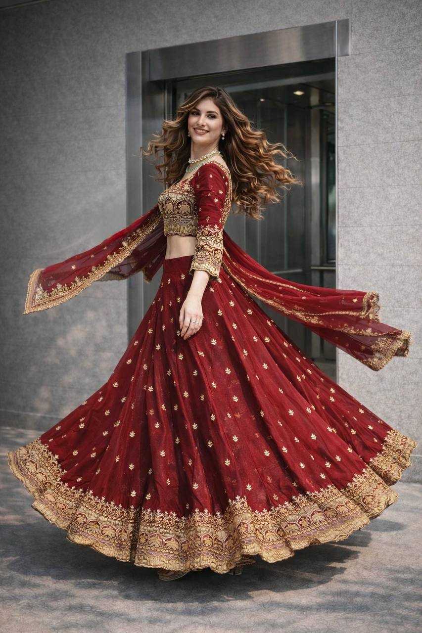 FENDY Silk Designer Lehenga