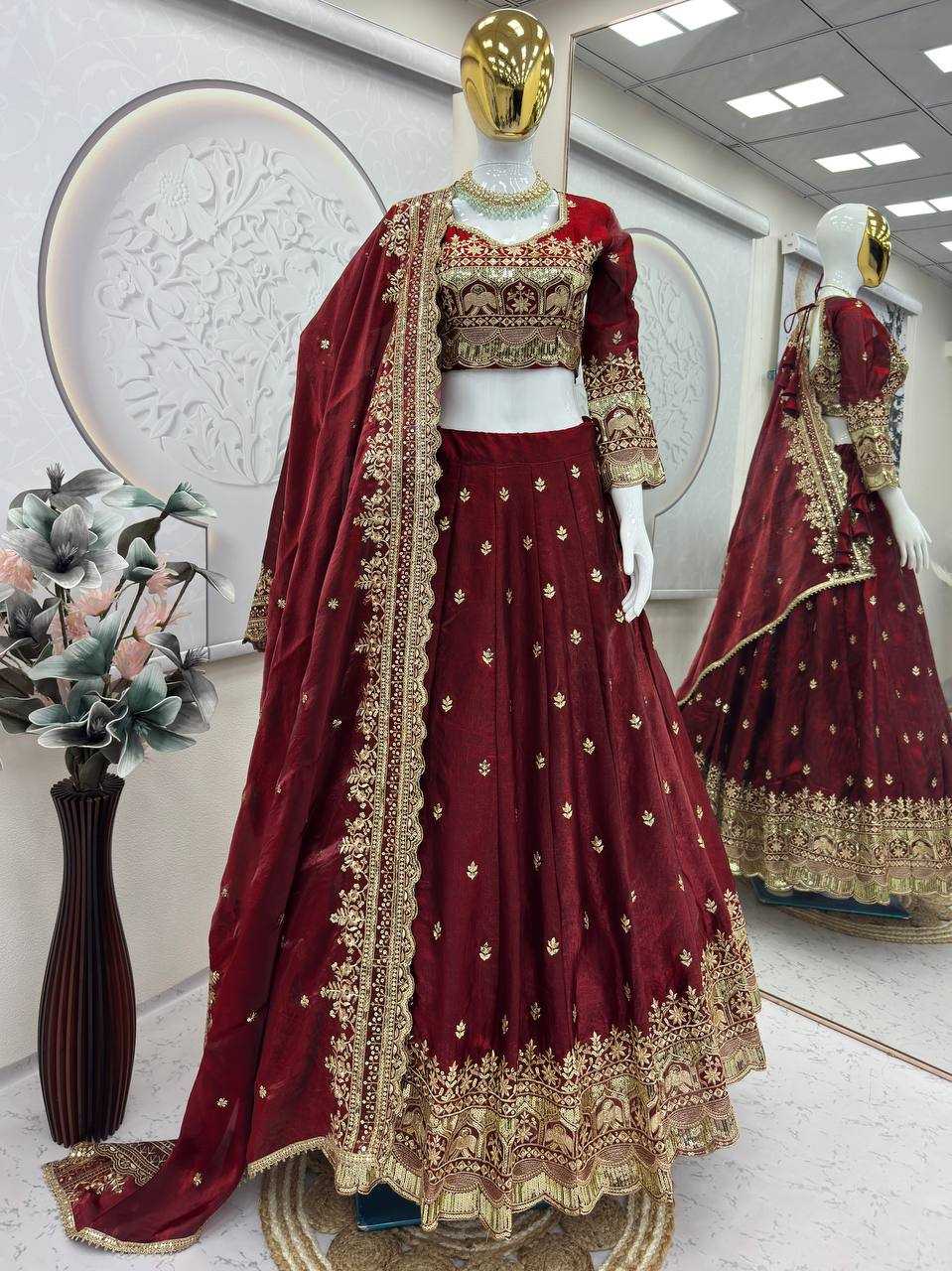 FENDY Silk Designer Lehenga