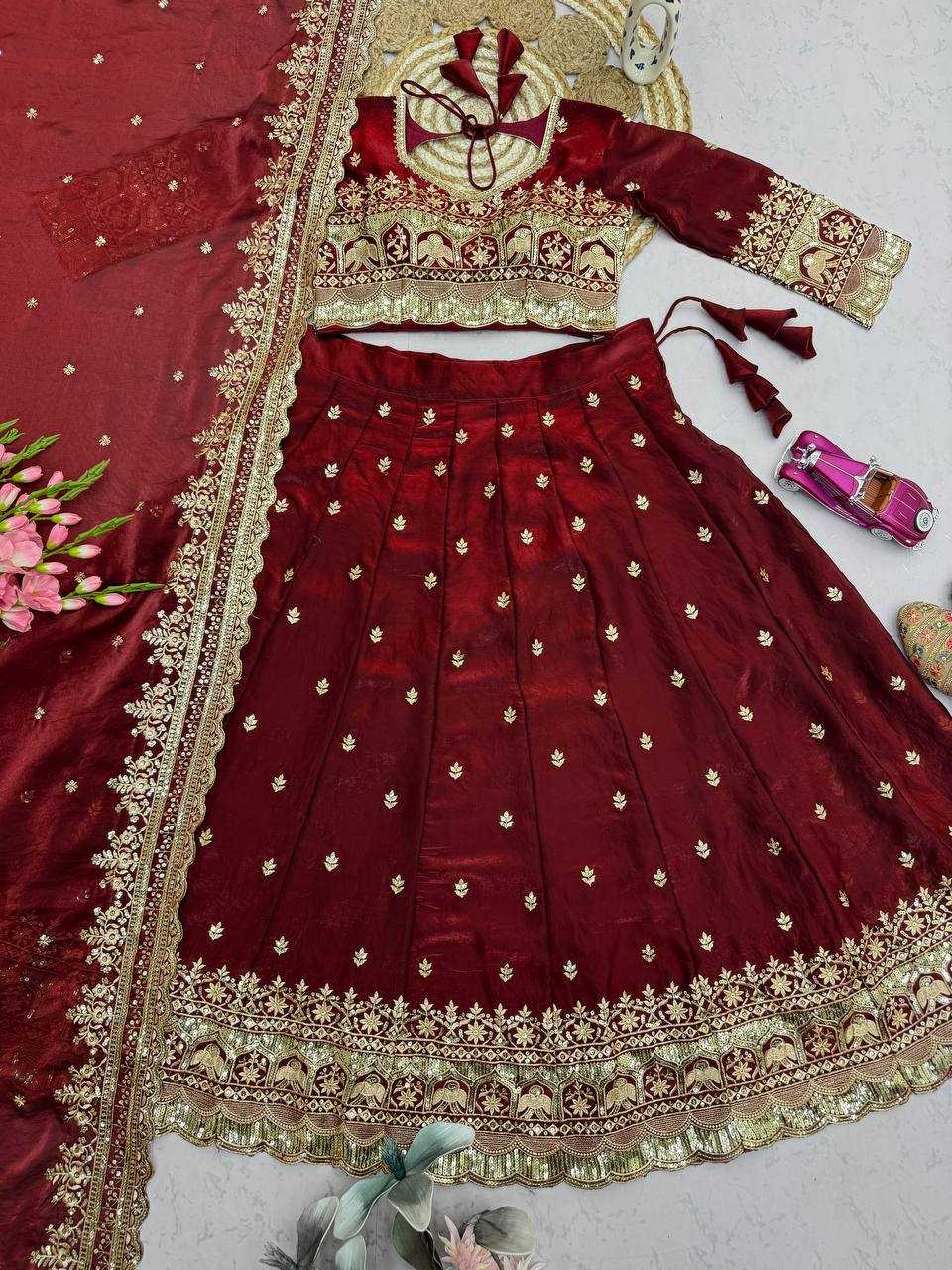 FENDY Silk Designer Lehenga