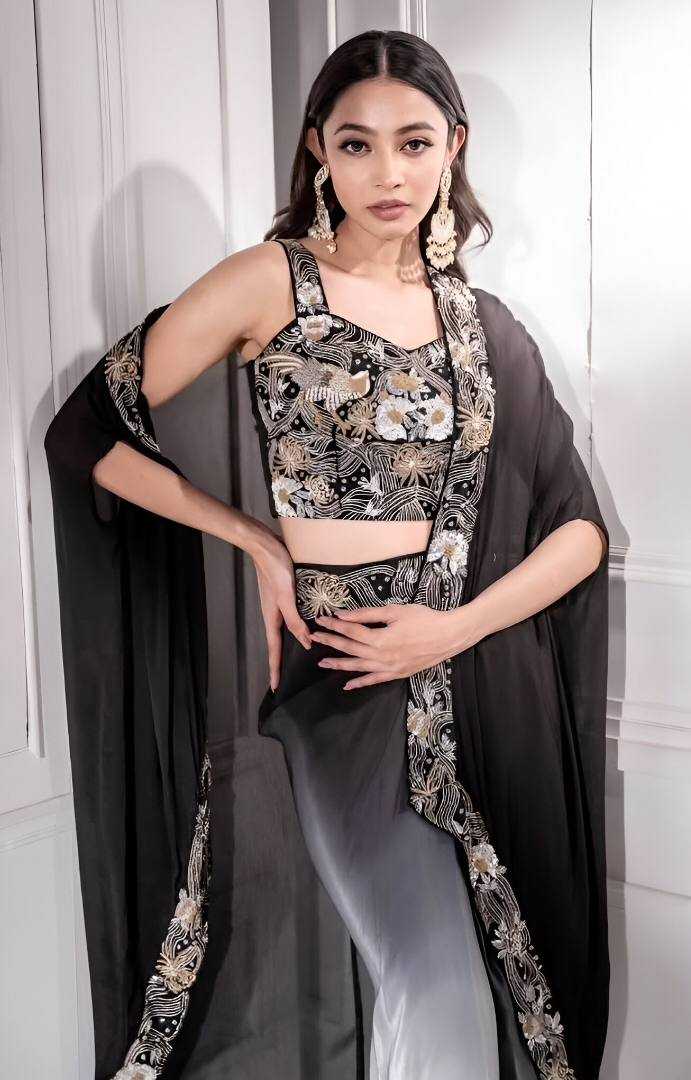 Georgette  Western Wears Festive Collections  Indo Western Party Wear  Dress