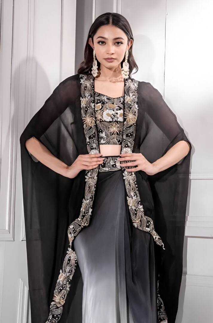 Georgette  Western Wears Festive Collections  Indo Western Party Wear  Dress