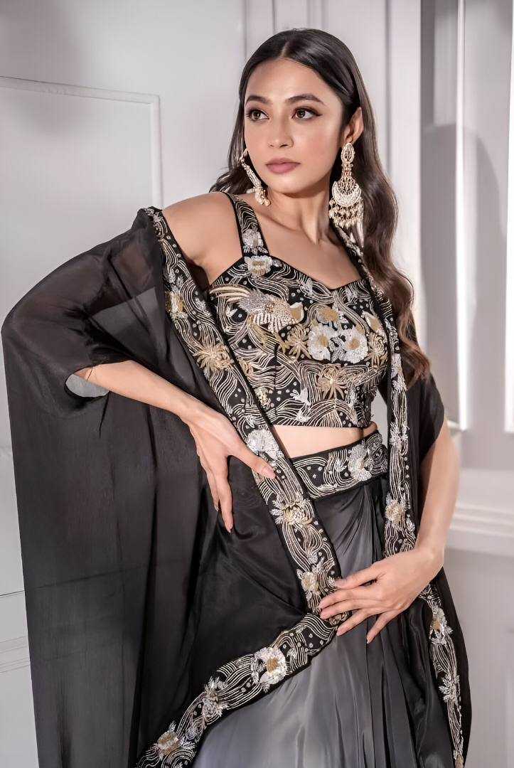 Georgette  Western Wears Festive Collections  Indo Western Party Wear  Dress