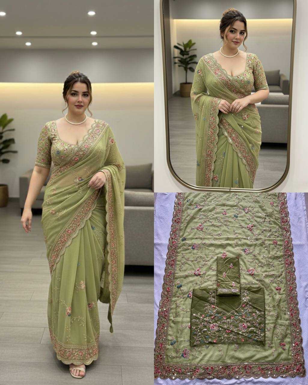 Georgette  Party Wear Saree