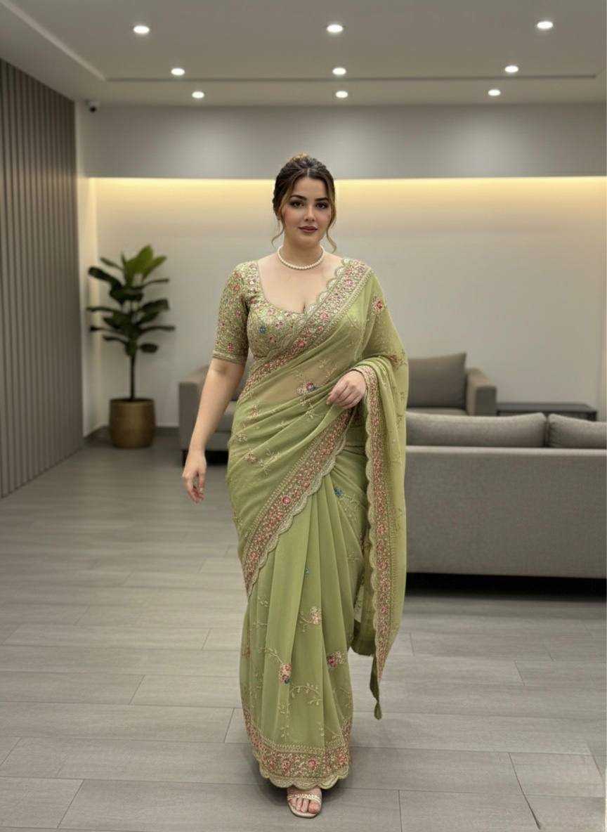 Georgette  Party Wear Saree