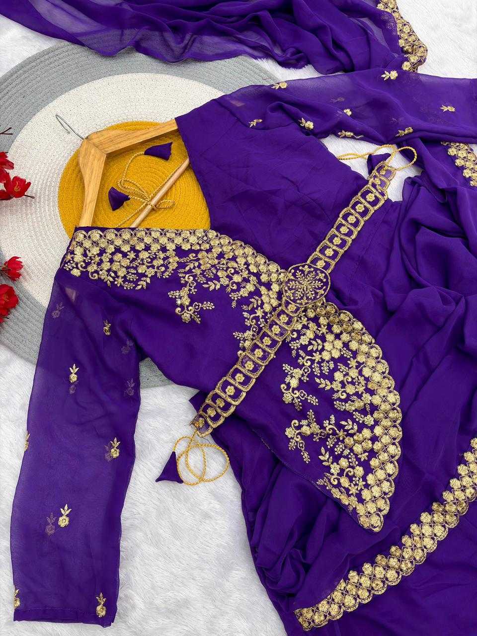 Georgette  Ready To Wear  Zari Saree