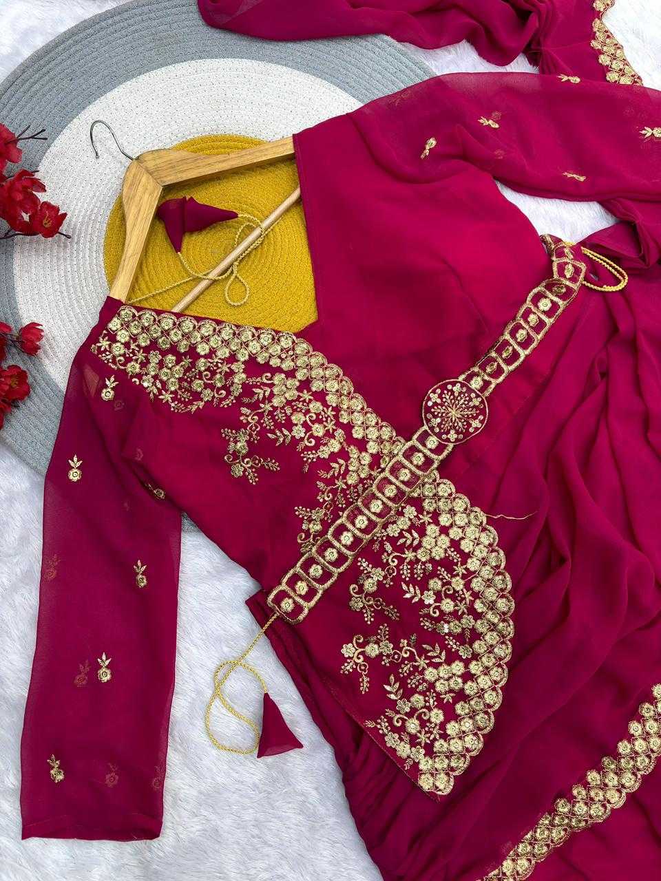 Georgette  Ready To Wear  Zari Saree