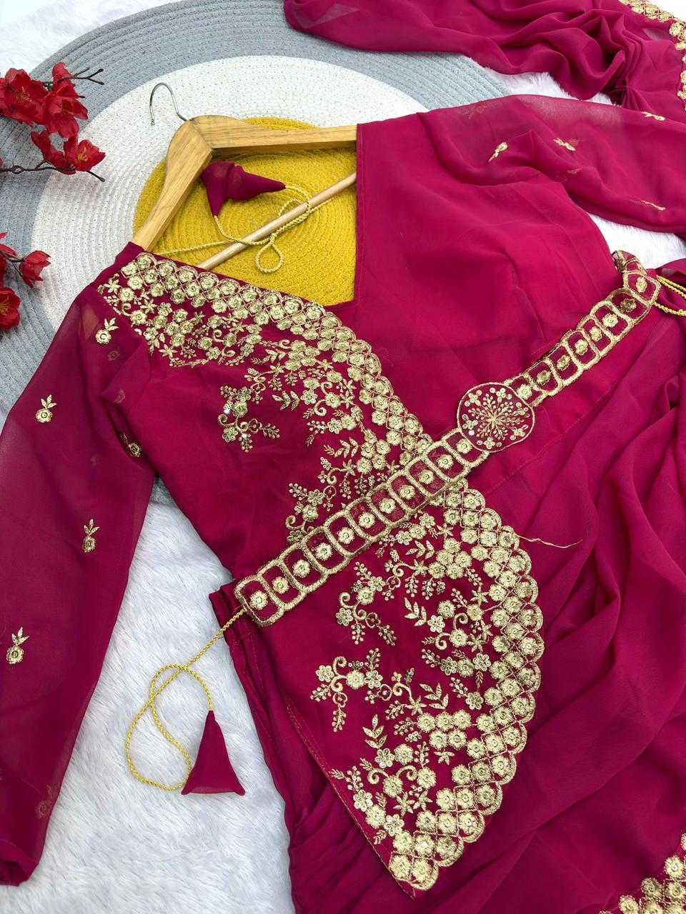 Georgette  Ready To Wear  Zari Saree