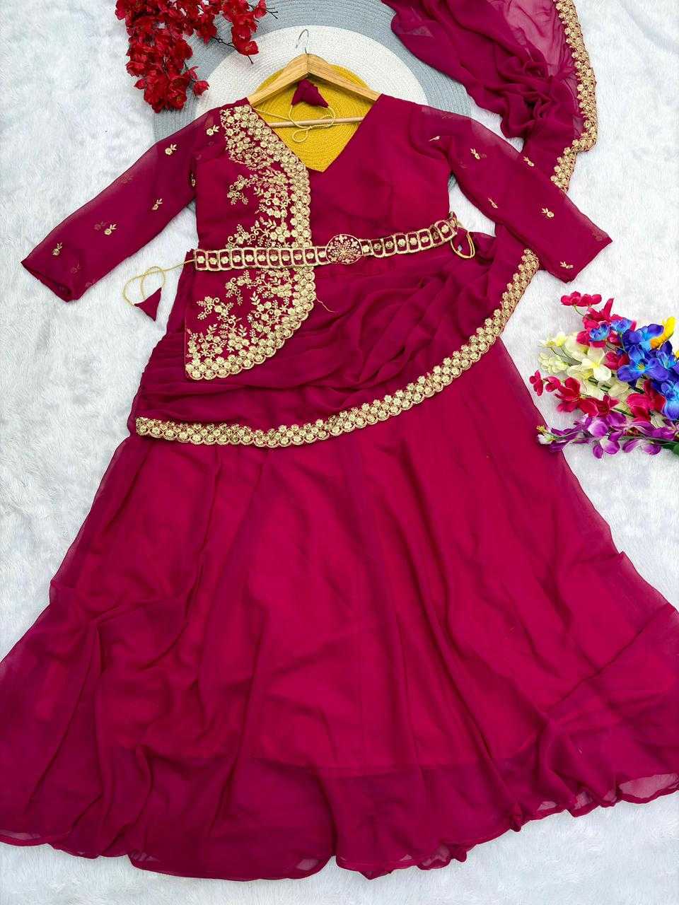Georgette  Ready To Wear  Zari Saree