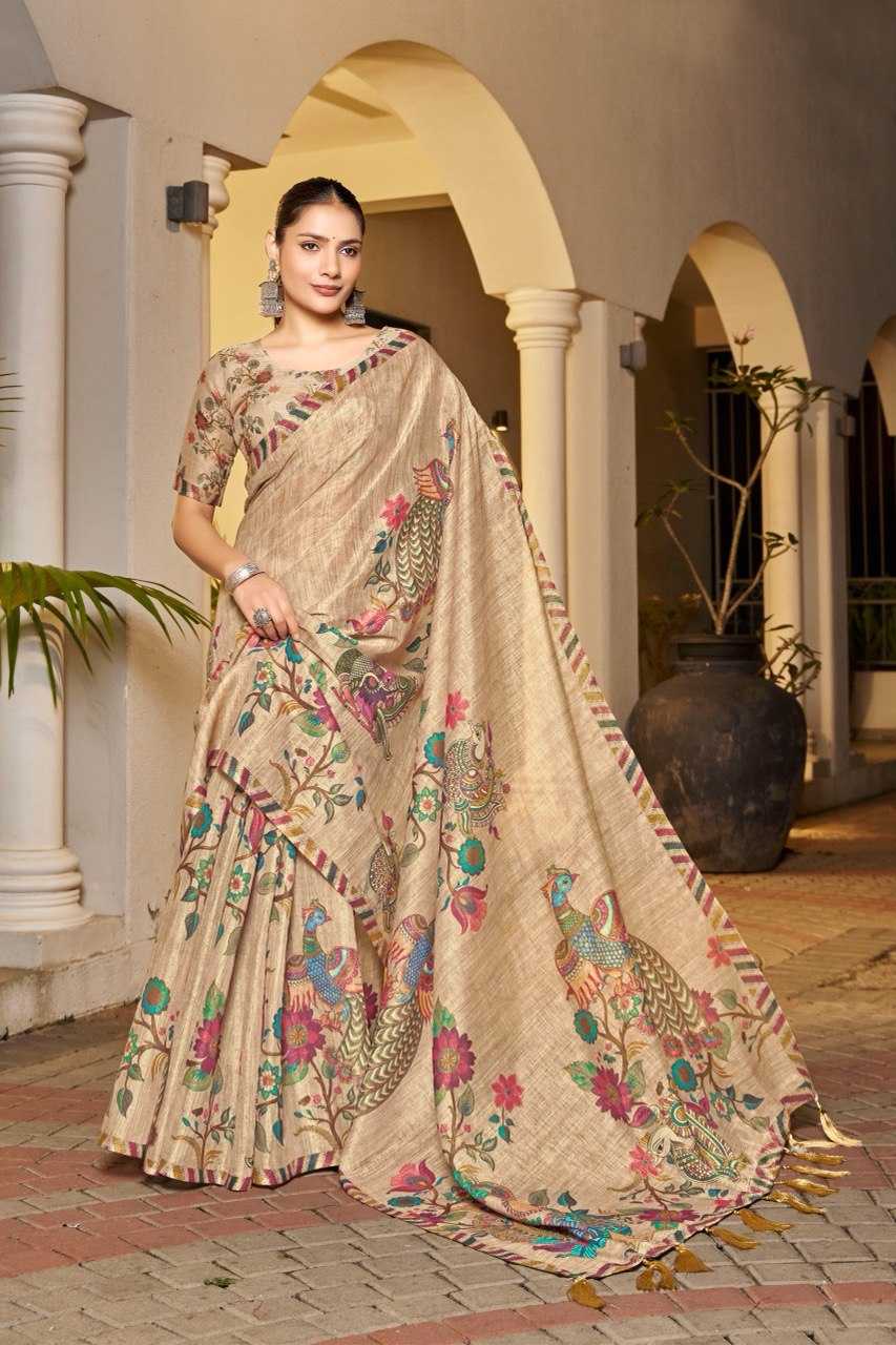Handloom Silk   Designer Party Wear  Printed Saree