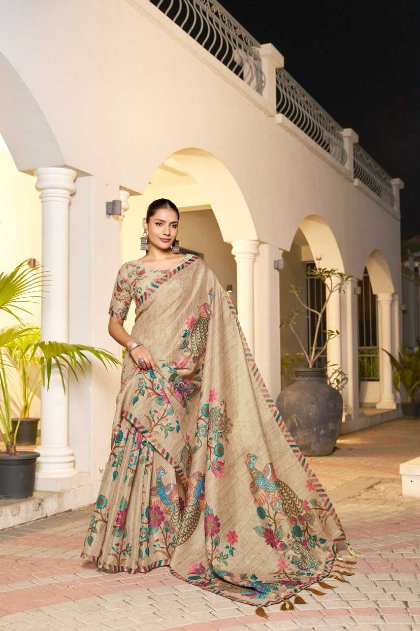 Handloom Silk   Designer Party Wear  Printed Saree