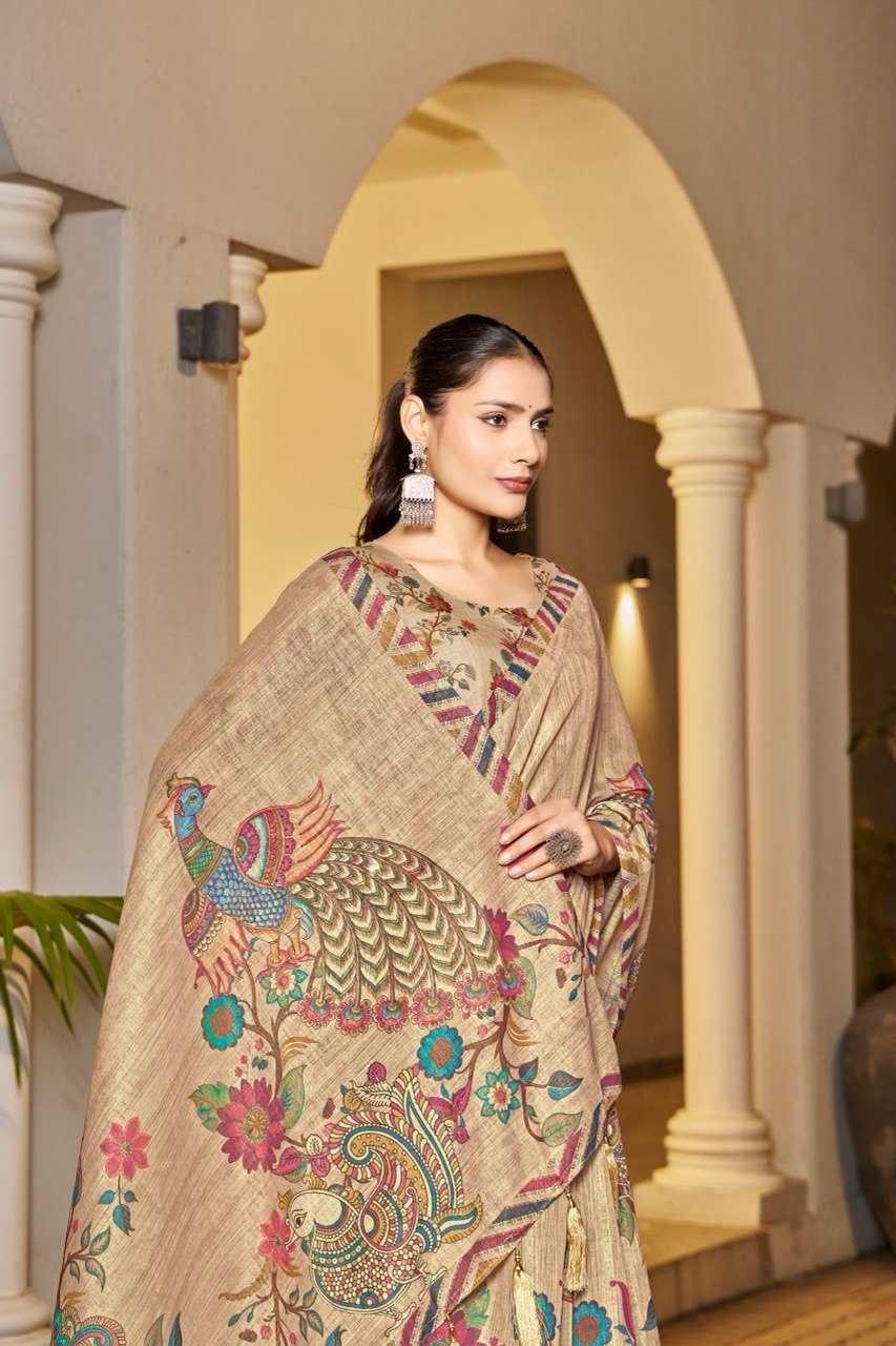 Handloom Silk   Designer Party Wear  Printed Saree