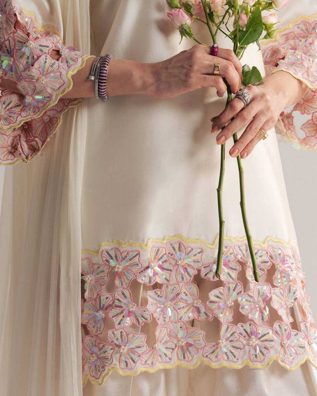 Heavy Crepe  Mother & Daughter Combo  Ethnic Sets
