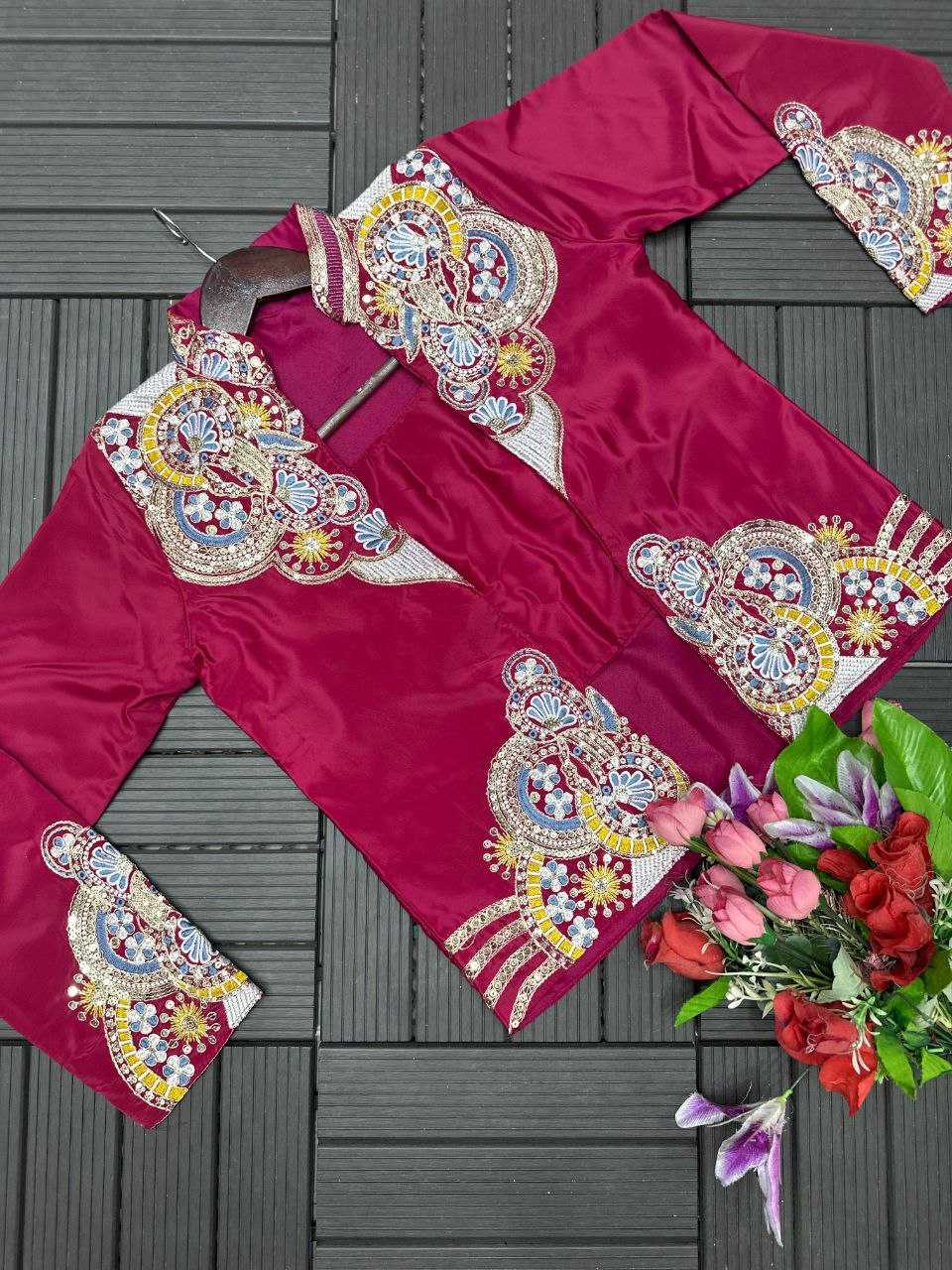 Heavy Crepe   Ready To Wear Party Wear Saree With Jacket