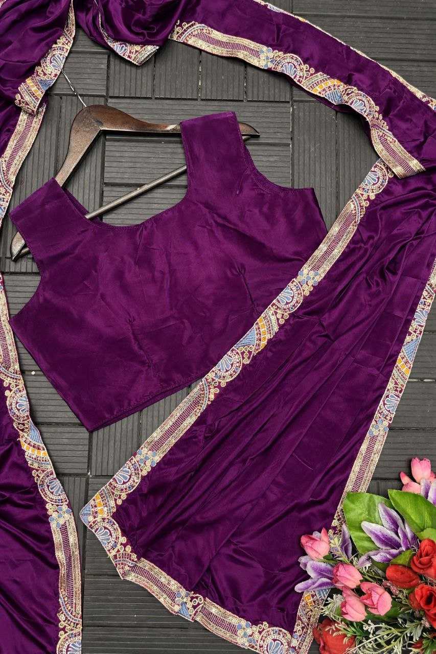 Heavy Crepe   Ready To Wear Party Wear Saree With Jacket