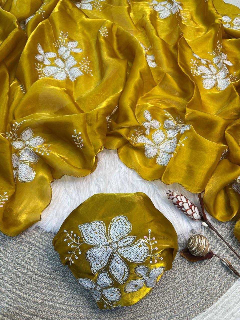 Jimmy Choo Party Wear Embroidered  Butta Sarees