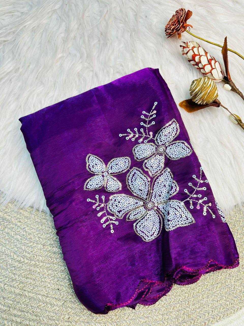 Jimmy Choo Party Wear Embroidered  Butta Sarees