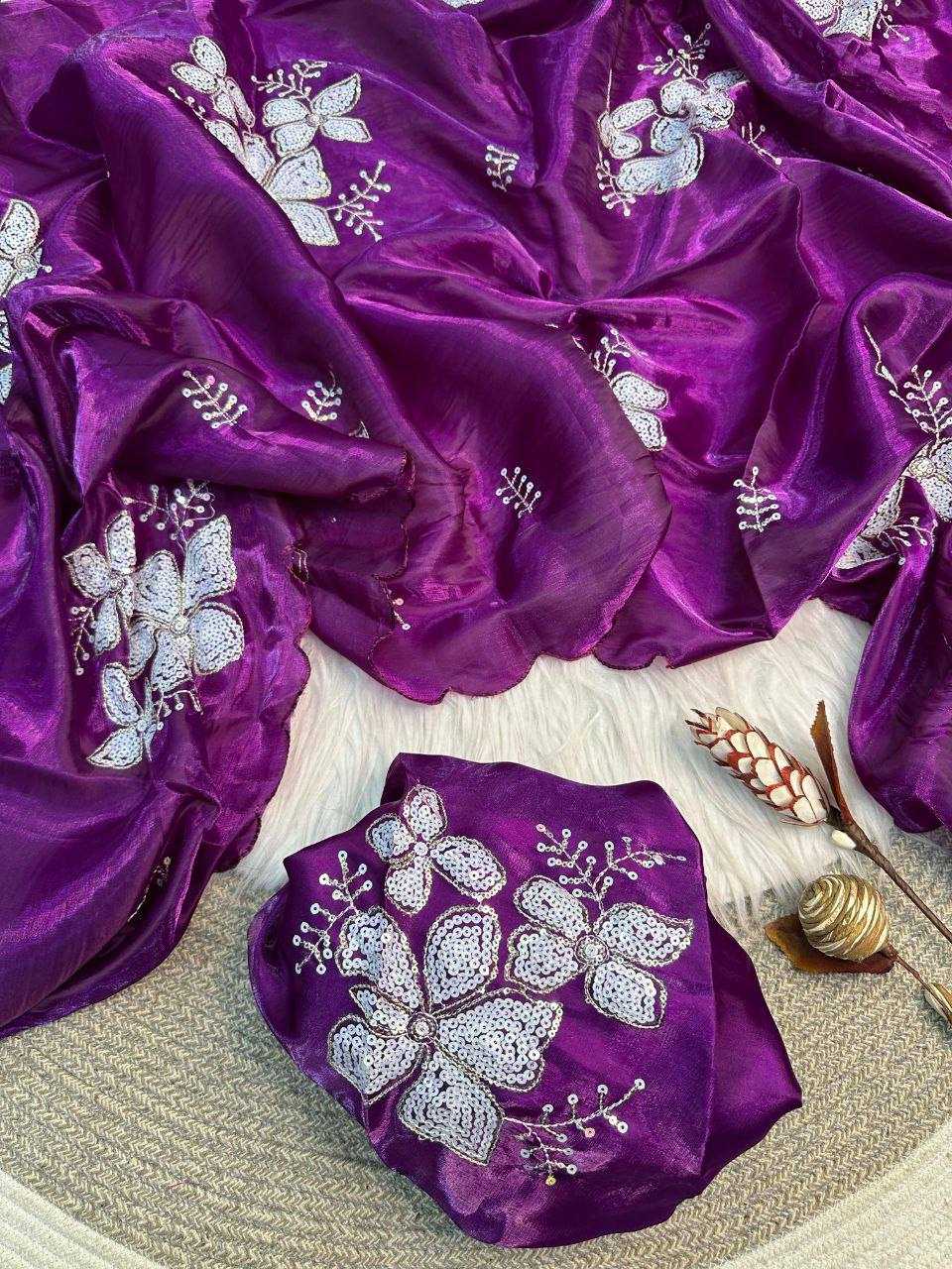 Jimmy Choo Party Wear Embroidered  Butta Sarees