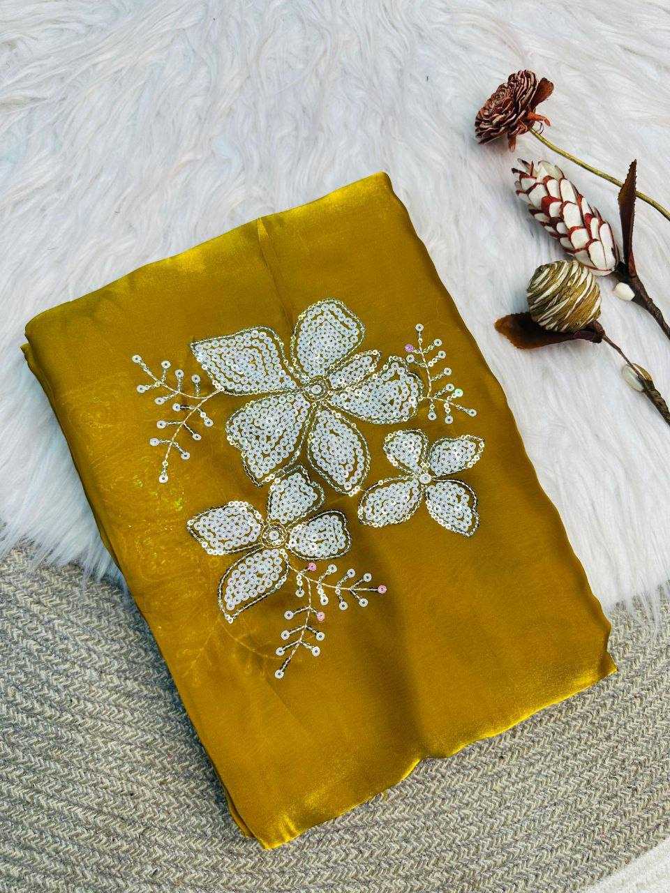Jimmy Choo Party Wear Embroidered  Butta Sarees