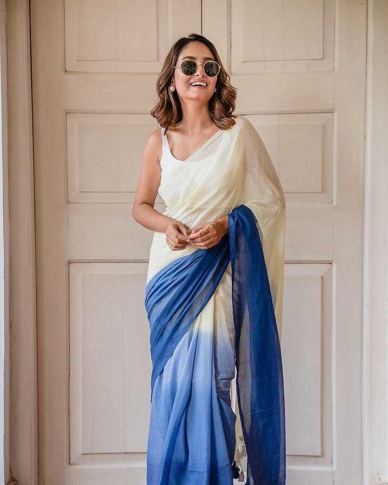 Linen  Designer Party Wear Lightweight Saree