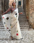 Linen  Designer  Party Wear Festive Saree