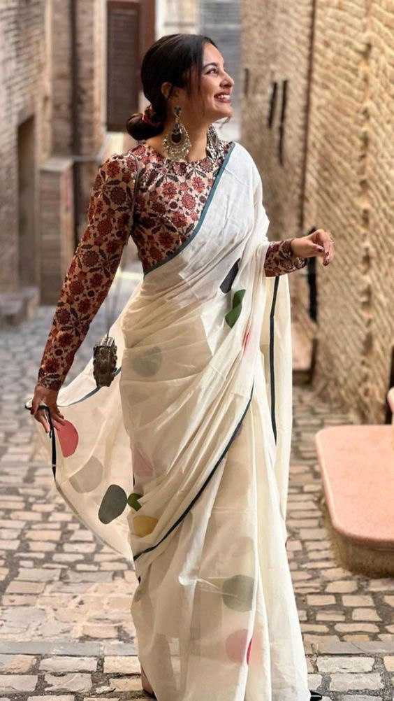 Linen  Designer  Party Wear Festive Saree