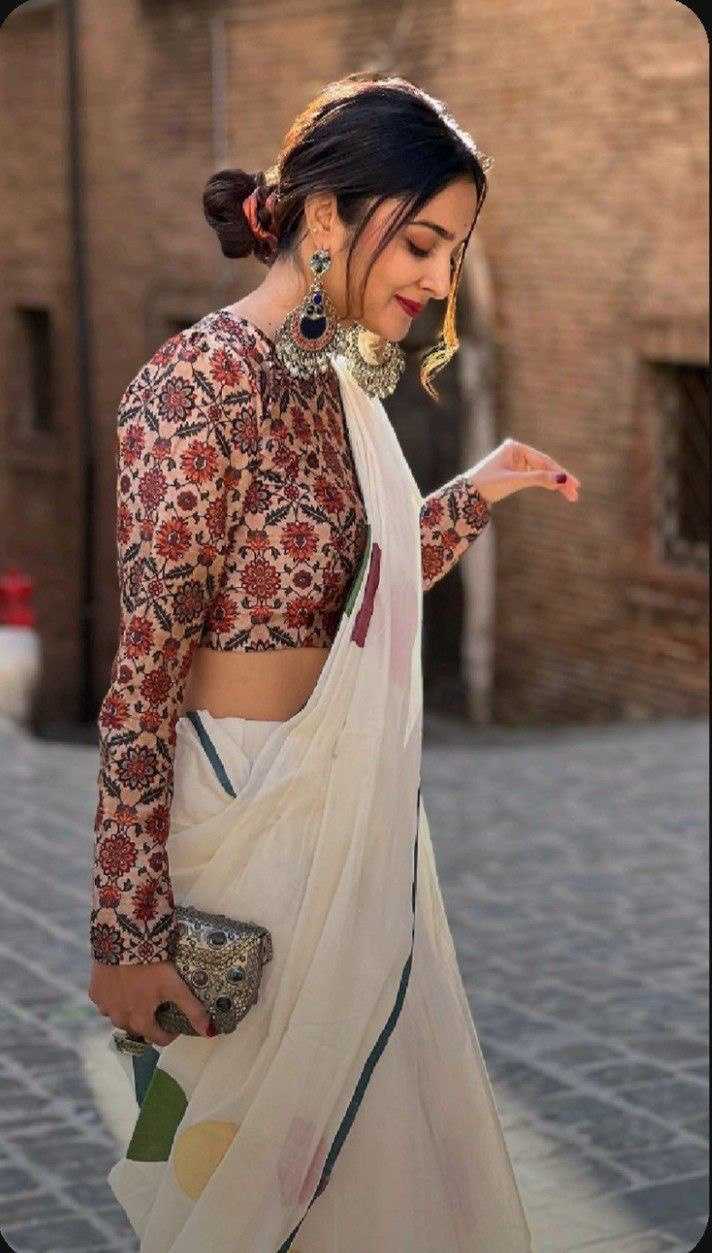 Linen  Designer  Party Wear Festive Saree
