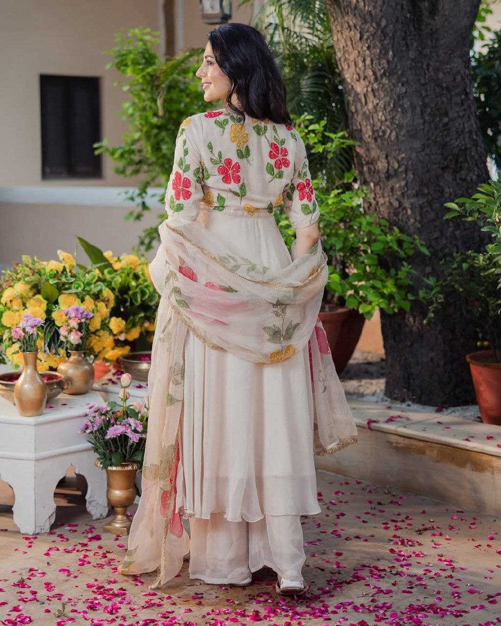 Muslin Printed Designer Palazzo Suit | Breathable Comfort & Vibrant Print | 3-Piece Fully Stitched Ethnic Wear | M to XXL