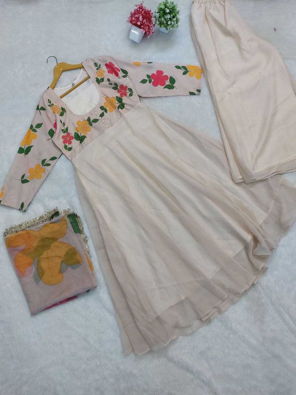 Muslin Printed Designer Palazzo Suit | Breathable Comfort & Vibrant Print | 3-Piece Fully Stitched Ethnic Wear | M to XXL