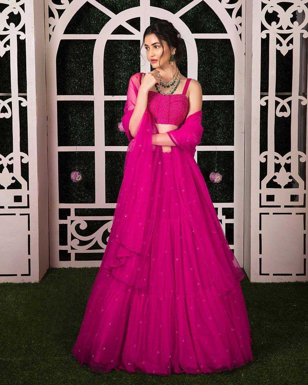 Fancy Net Wedding Lehenga