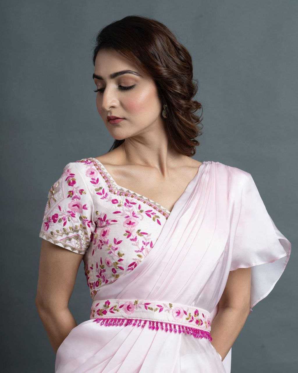 Ynf Organza  Sarees Wholesale Ready To Wear Sarees Lehenga Sarees Ruffle Sarees Manufacturer