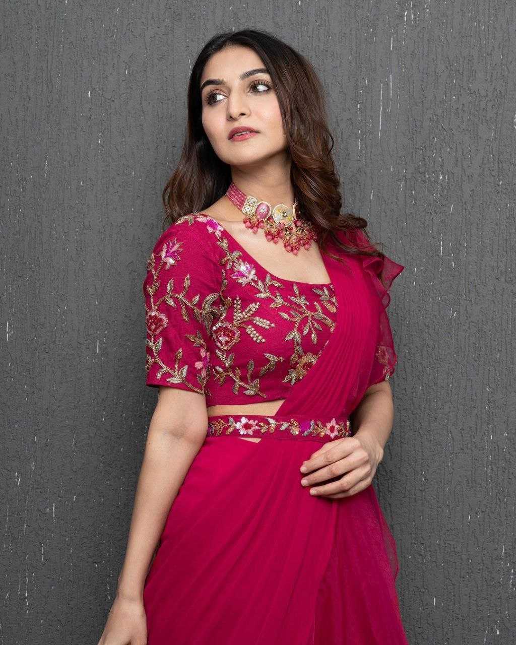 Ynf Organza  Sarees Wholesale Ready To Wear Sarees Lehenga Sarees Ruffle Sarees Manufacturer