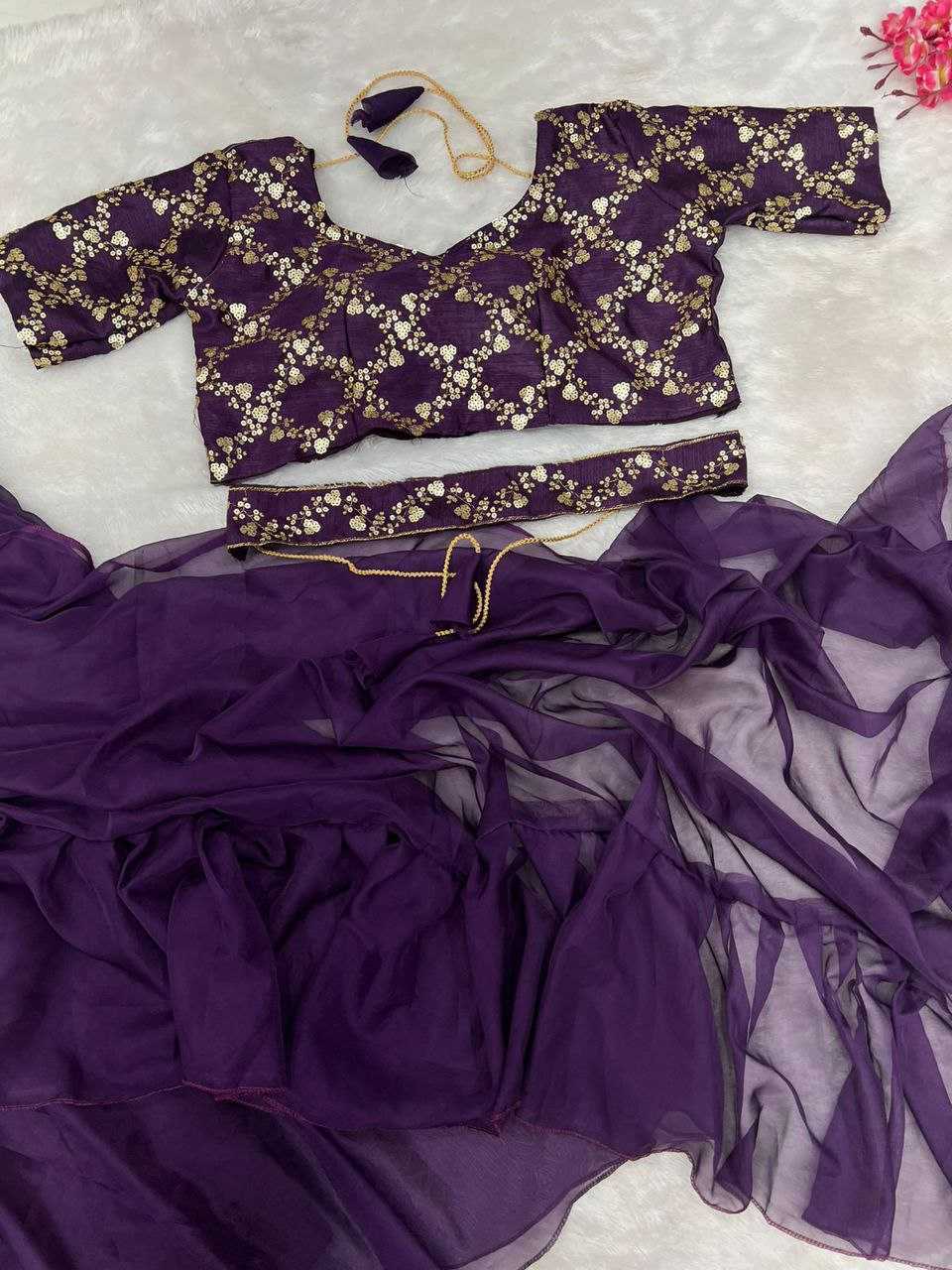 Ynf Organza  Sarees Wholesale Ready To Wear Sarees Lehenga Sarees Ruffle Sarees Manufacturer
