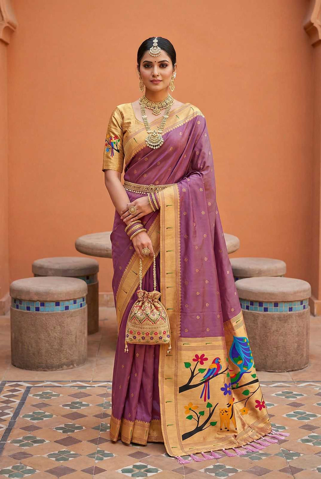 Paithani Silk Zari Border Sarees