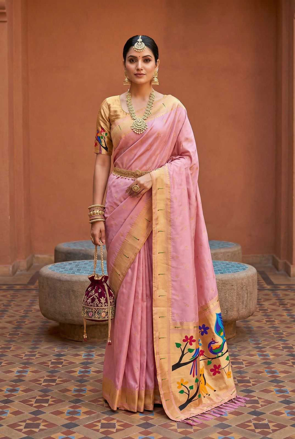 Paithani Silk Zari Border Sarees