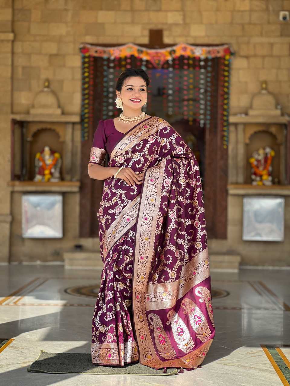 Premium Silk Designer Zari Border Silk Sarees